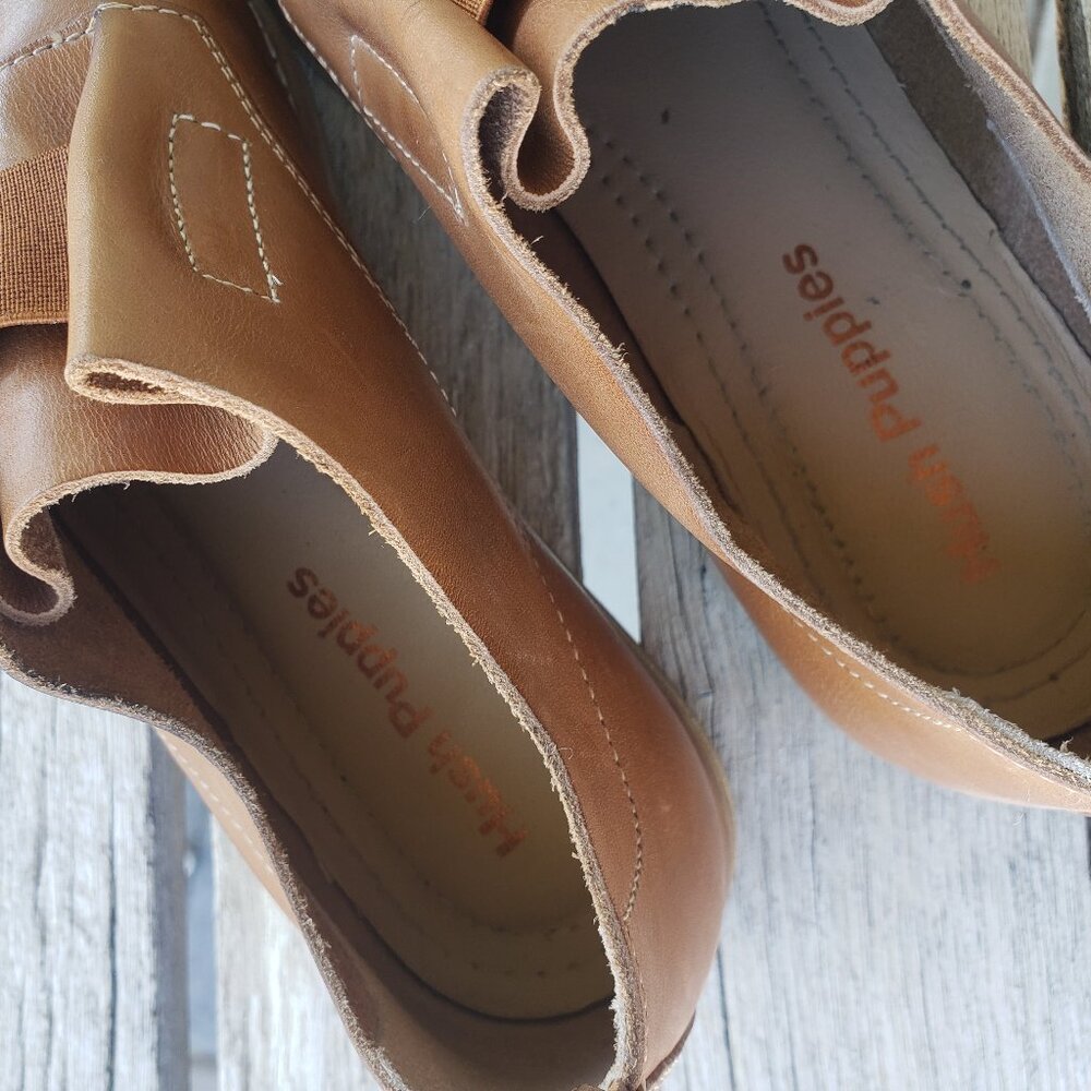 Women's Sz 7 Hush Puppies "Annerly Clever" Leather Slip-On Ankle Loafers NWOT - Picture 2 of 8